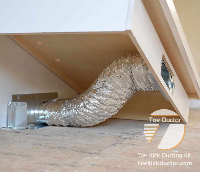 Toe Ductor Baseboard Vent To Cabinet Toekick Ducting Kit