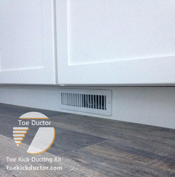 Under Cabinet Toe Kick Ducting Kits, Heater Vent Under Kitchen Cabinet